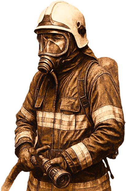 Ilustrace hasiče SDH Příseka